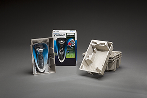 Philips Norelco Electric Razor Molded Fiber Packaging by Molded Fiber Technology (MFT)